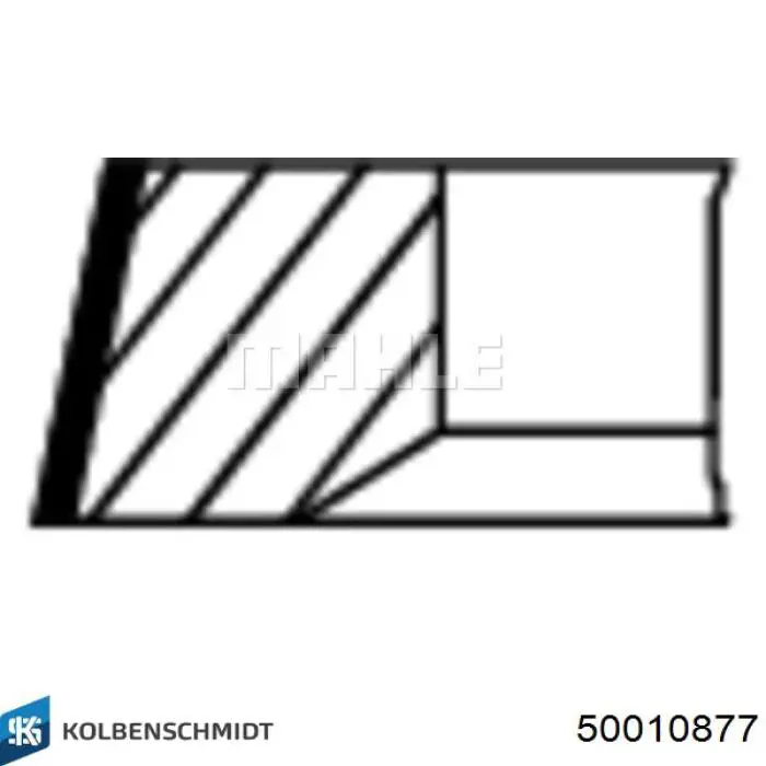 Купити 50010877 Kolbenschmidt Кільця поршневі на 1 циліндр, 2-й ремонт (+0,50)