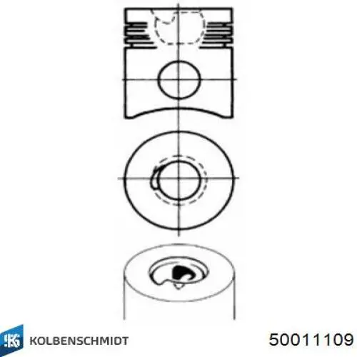 Кільця поршневі комплект на мотор, STD. 50011109 Kolbenschmidt