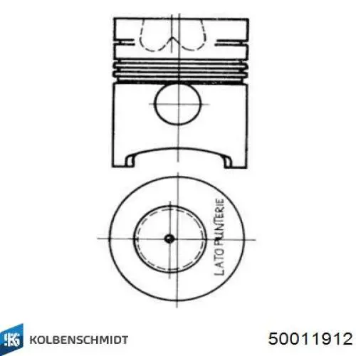 Кільця поршневі комплект на мотор, 1-й ремонт (+0,25) Kolbenschmidt 50011912 ціна, від 50.68 USD