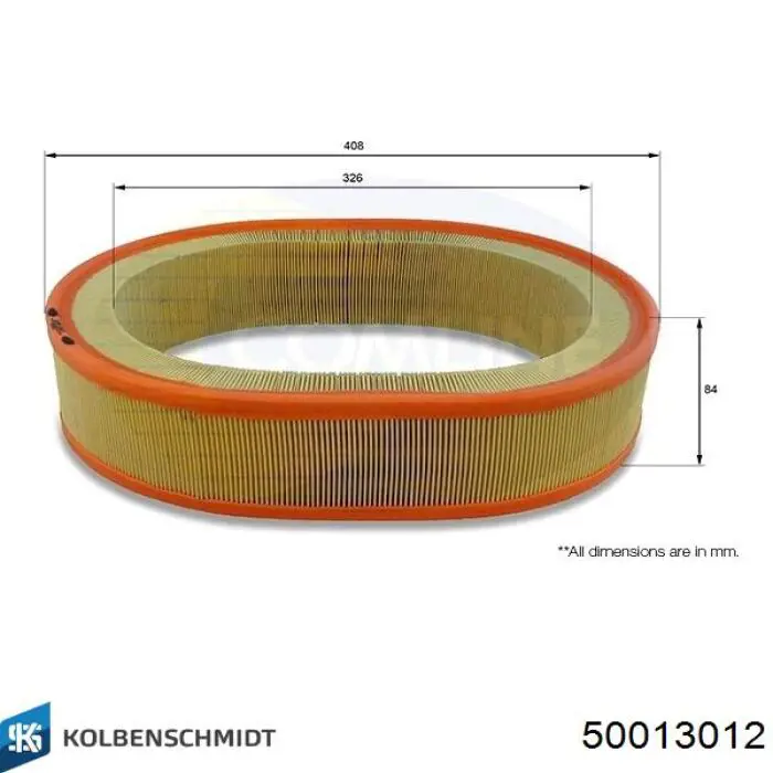 Елемент повітряного фільтра Kolbenschmidt 50013012 ціна, від 11.40 USD