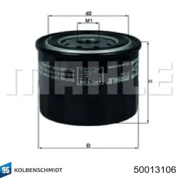 Масляний фільтр двигуна Kolbenschmidt 50013106 ціна, від 4.43 USD