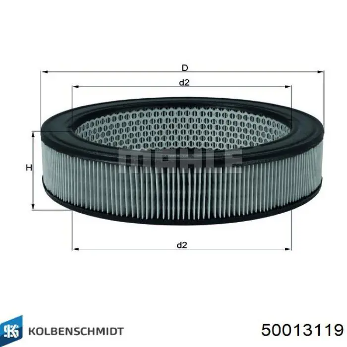 Фільтр повітряний 50013119 Kolbenschmidt