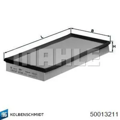 Фільтр повітряний 50013211 Kolbenschmidt