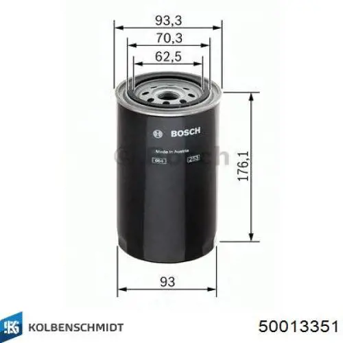 Купити 50013351 Kolbenschmidt Фільтр-відстійник палива грубої очистки