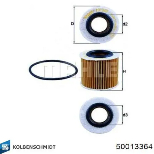 Купити 50013364 Kolbenschmidt Фільтр очищення масла відцентровий