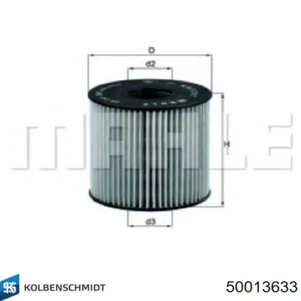 Масляний фільтр двигуна Kolbenschmidt 50013633 ціна, від 5.19 USD
