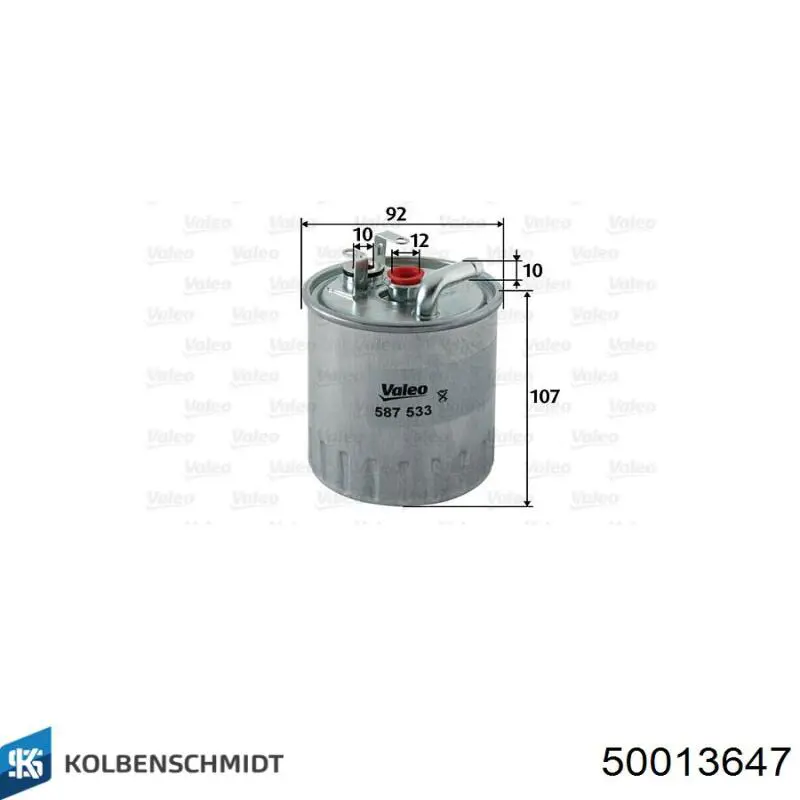 Купити 50013647 Kolbenschmidt Фільтр-відстійник палива грубої очистки