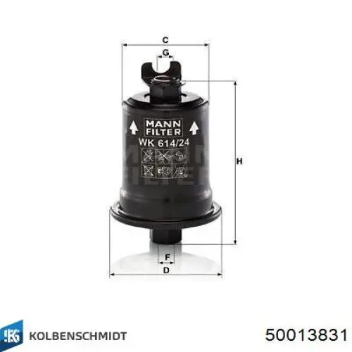 Фільтр паливний Kolbenschmidt 50013831