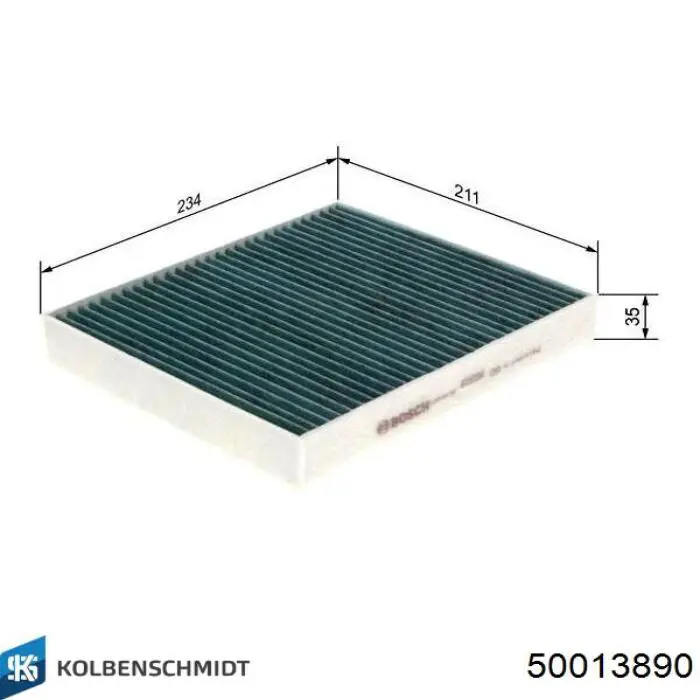 Купити 50013890 Kolbenschmidt Фільтр салону вугільний