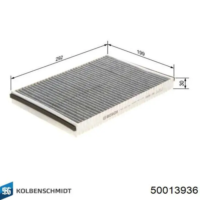 Купити 50013936 Kolbenschmidt Фільтр салону вугільний