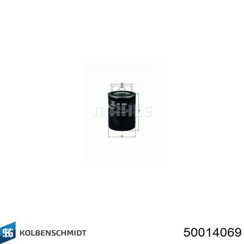 Фільтр масляний Kolbenschmidt 50014069