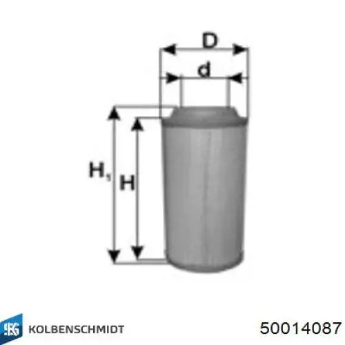 Елемент повітряного фільтра Kolbenschmidt 50014087 ціна, від 59.97 USD