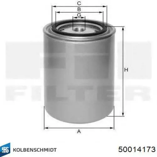 Фільтр системи охолодження 50014173 Kolbenschmidt