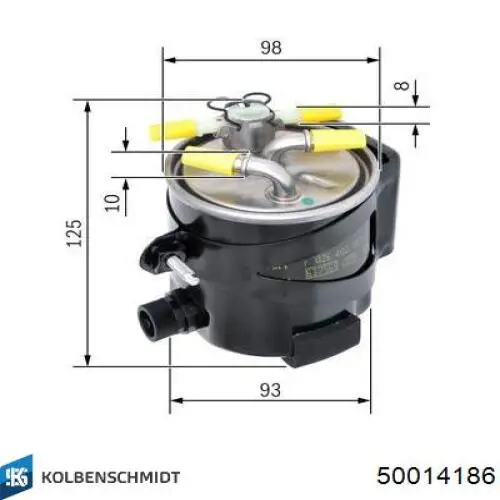 Паливний фільтр 50014186 Kolbenschmidt