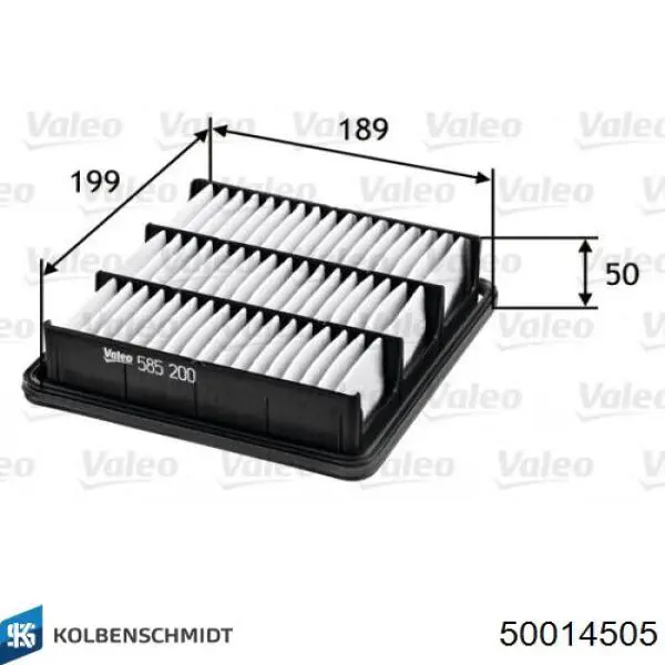 Елемент повітряного фільтра Kolbenschmidt 50014505 ціна, від 4.79 USD