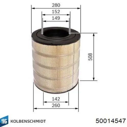 Купити 50014547 Kolbenschmidt Автомобільний фільтр повітря