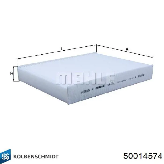 Купити 50014574 Kolbenschmidt Фільтр салону вугільний