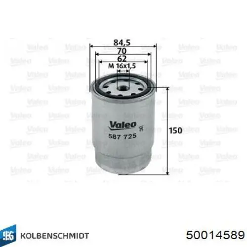 Фільтр тонкого очищення палива Kolbenschmidt 50014589 ціна, від 11.40 USD