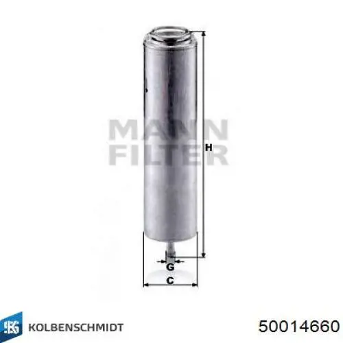 Фільтр тонкого очищення палива Kolbenschmidt 50014660 ціна, від 24.01 USD