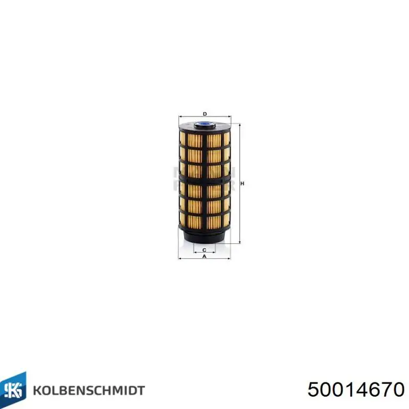 Купити 50014670 Kolbenschmidt Фільтр-відстійник палива грубої очистки