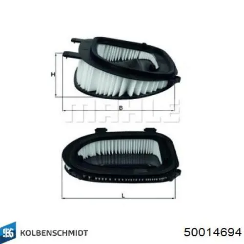 Елемент повітряного фільтра Kolbenschmidt 50014694 ціна, від 26.73 USD
