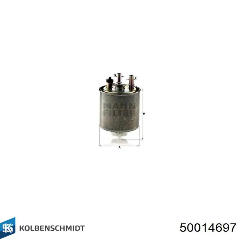 Фільтр тонкого очищення палива Kolbenschmidt 50014697 ціна, від 19.84 USD