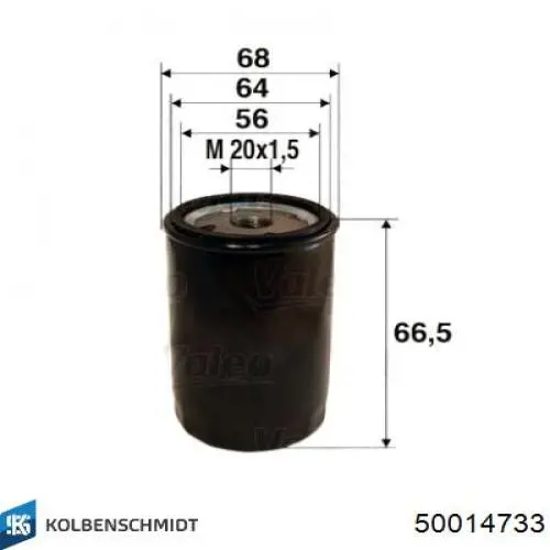 Фільтр масляний Kolbenschmidt 50014733