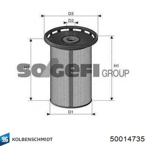 Фільтр паливний 50014735 Kolbenschmidt