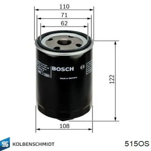 Фільтр масляний 515OS Kolbenschmidt