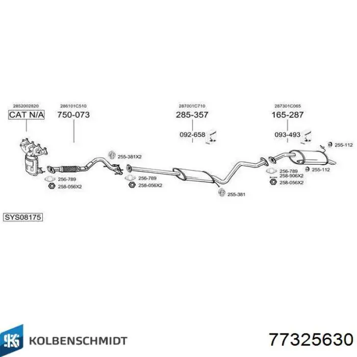 77325630 Kolbenschmidt Підшипник коленвала, шатунів, комплект, 3-й ремонт (+0,75)