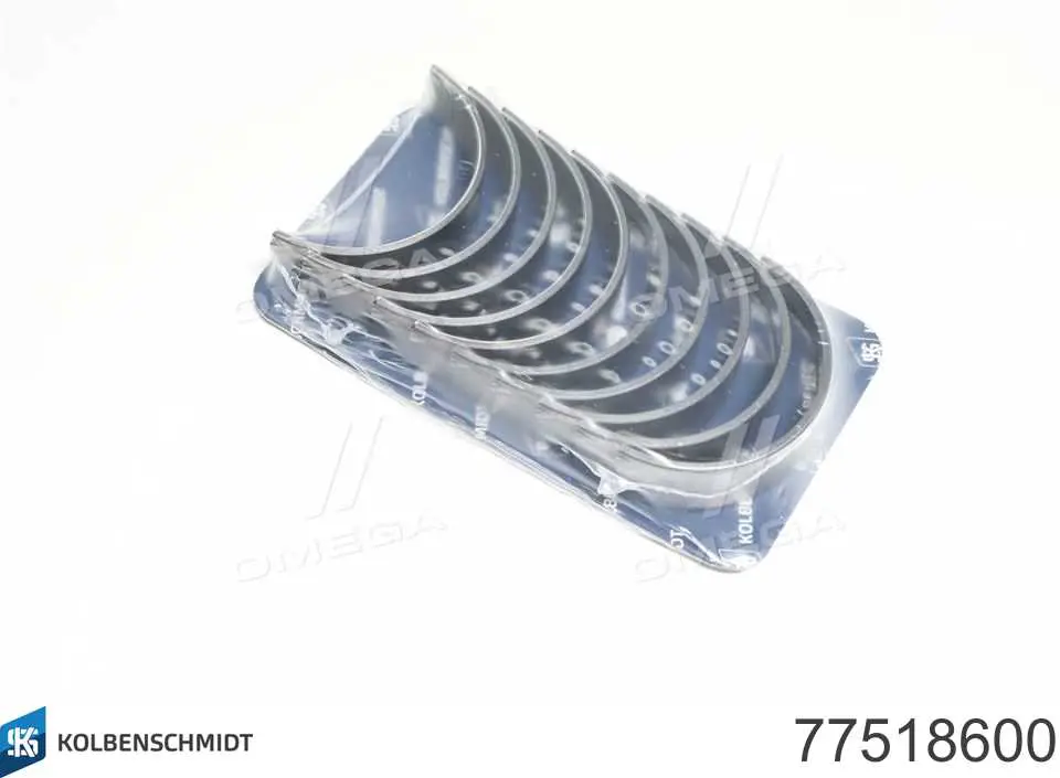 Вкладиші колінвала, корінні, комплект, стандарт (STD) Kolbenschmidt 77518600 ціна, від 82.15 USD