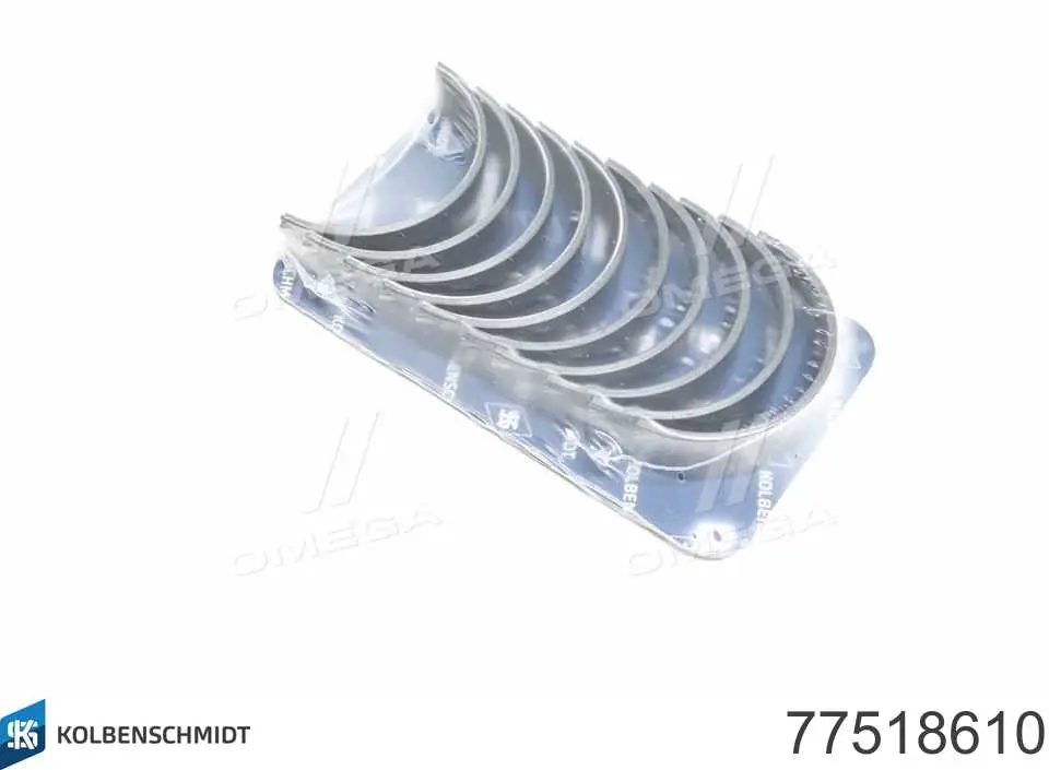 Вкладиші коленвала, корінні, комплект, 1-й ремонт (+0,25) Kolbenschmidt 77518610 ціна, від 83.28 USD