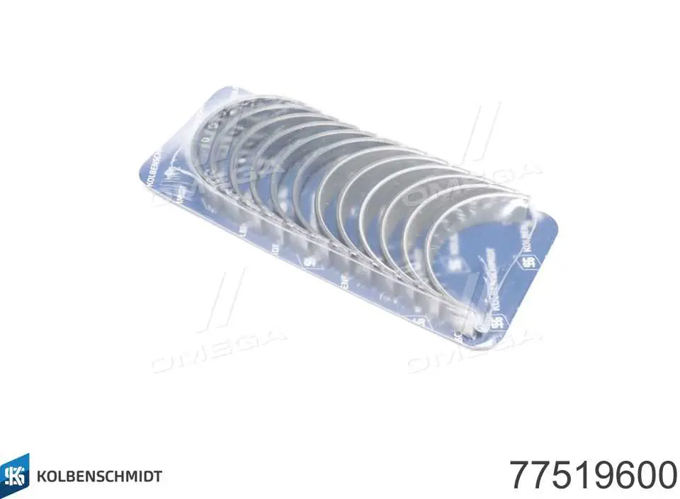 Купити 77519600 Kolbenschmidt Вкладиші колінвала, корінні, комплект, стандарт (STD)