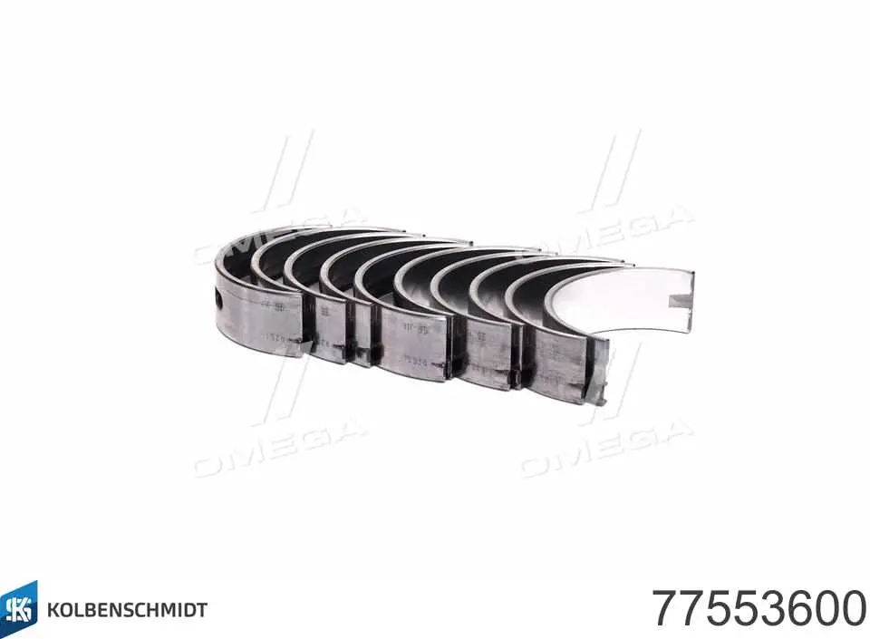 Вкладиші коленвала, корінні, комплект, стандарт (STD) Kolbenschmidt 77553600 ціна, від 27.38 USD