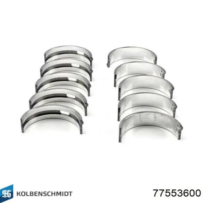 Купити 77553600 Kolbenschmidt Вкладиші колінвала, корінні, комплект, стандарт (STD)