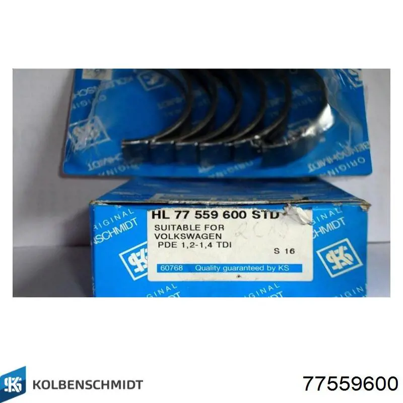 Купити 77559600 Kolbenschmidt Вкладиші колінвала, корінні, комплект, стандарт (STD)