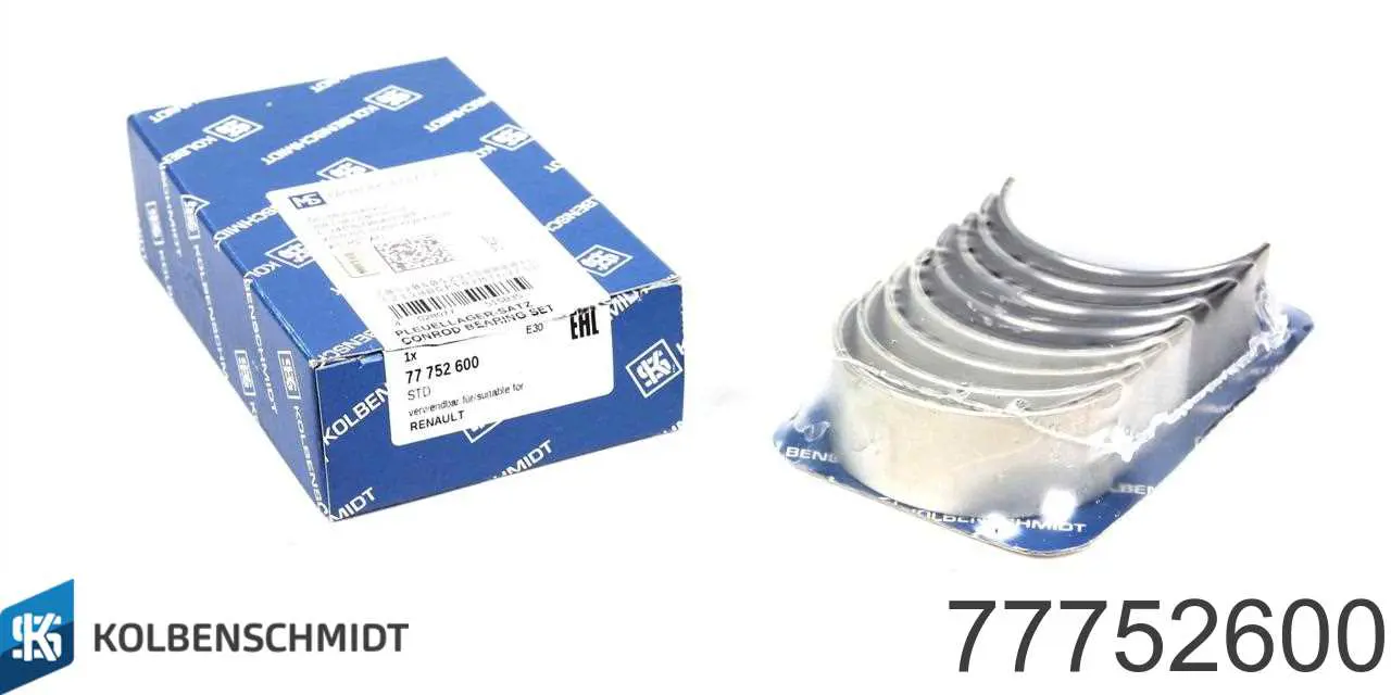 Шатунні вклалиші колінвала STD Kolbenschmidt 77752600 ціна, від 14.32 USD