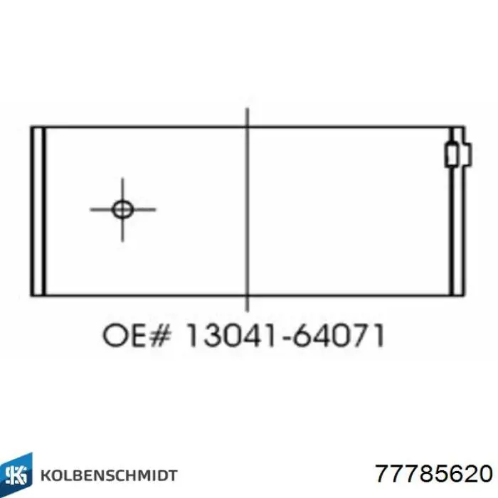 Вкладиші колінвала, шатунні, комплект, 2-й ремонт (+0,50) Kolbenschmidt 77785620 ціна, від 12.71 USD
