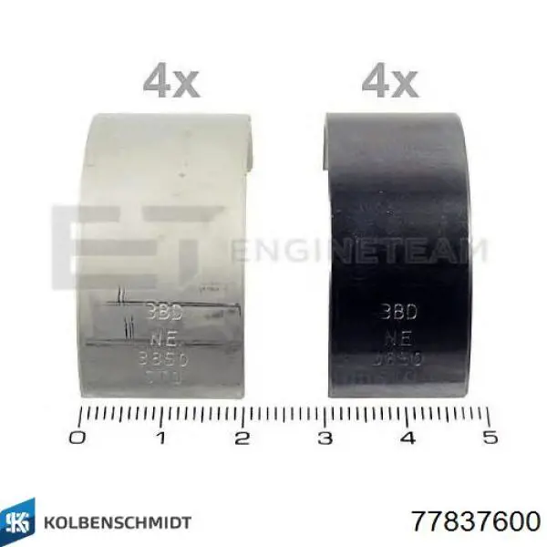 Шатунні вклалиші колінвала STD Kolbenschmidt 77837600 ціна, від 16.95 USD