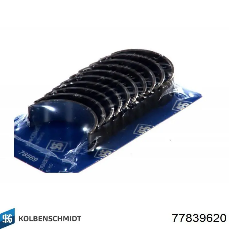 Вкладиші колінвала, корінні, комплект, 2-й ремонт (+0,50) Kolbenschmidt 77839620 ціна, від 16.83 USD