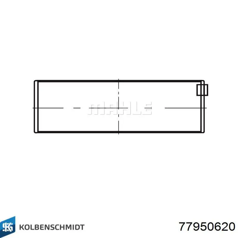Купити 77950620 Kolbenschmidt Вкладиші колінвала, шатунні, комплект, 2-й ремонт (+0,50)
