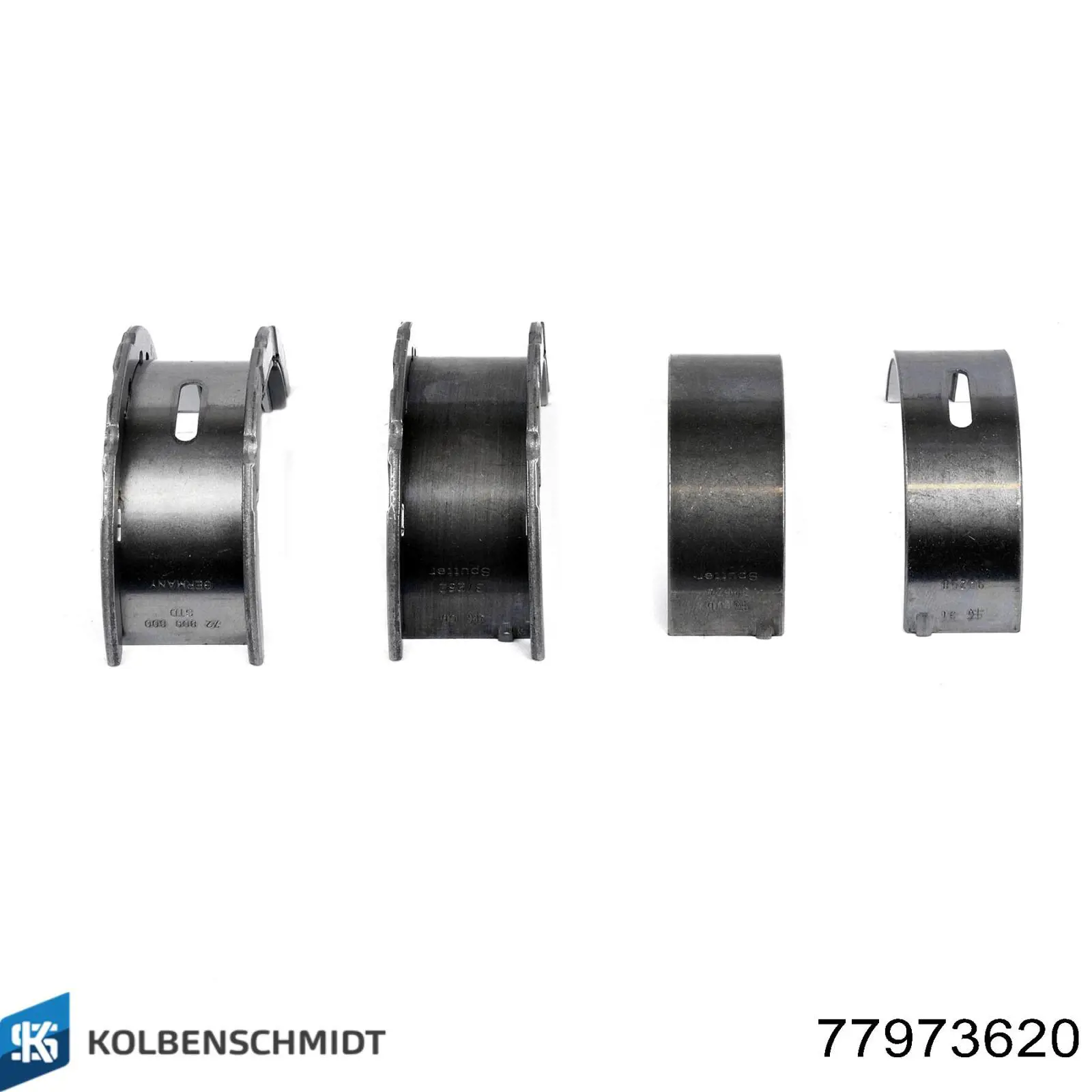 Вкладиші колінвала, корінні, комплект, 2-й ремонт (+0,50) Kolbenschmidt 77973620 ціна, від 106.56 USD