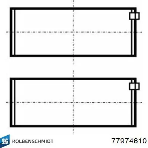 Вкладиші колінвала, шатунні, комплект, 1-й ремонт (+0,25) 7140024025MM Glyco