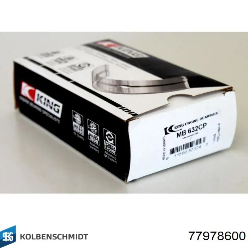 Купити 77978600 Kolbenschmidt Вкладиші колінвала, корінні, комплект, стандарт (STD)