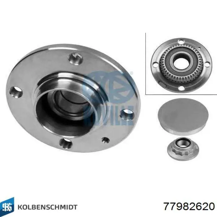 77982620 Kolbenschmidt Вкладиші коленвала, шатунні, комплект, 2-й ремонт (+0,50)