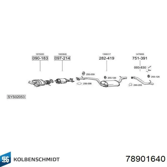 78901640 Kolbenschmidt Вкладиші коленвала, корінні, комплект, 4-й ремонт (+1,00)