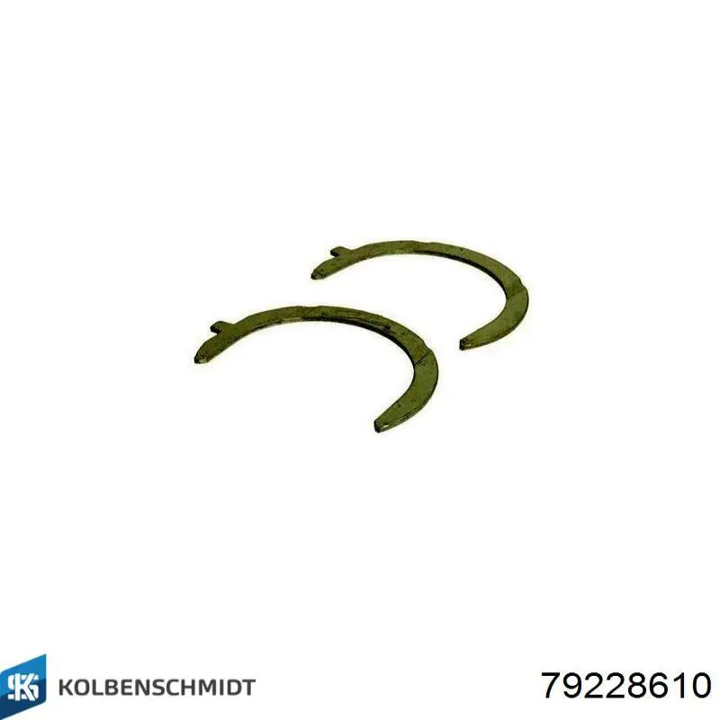 79228610 Kolbenschmidt Півкільце підпірне (розбігу) колінвала, 1-й ремонт, комплект