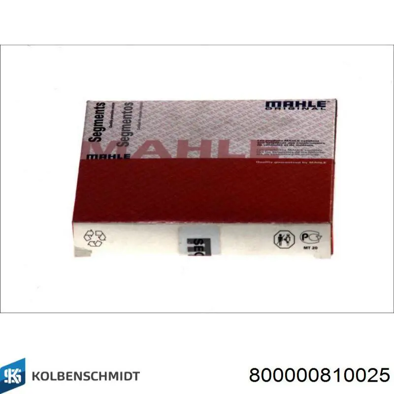 800000810025 Kolbenschmidt Кільця поршневі на 1 циліндр, 1-й ремонт (+0,25)