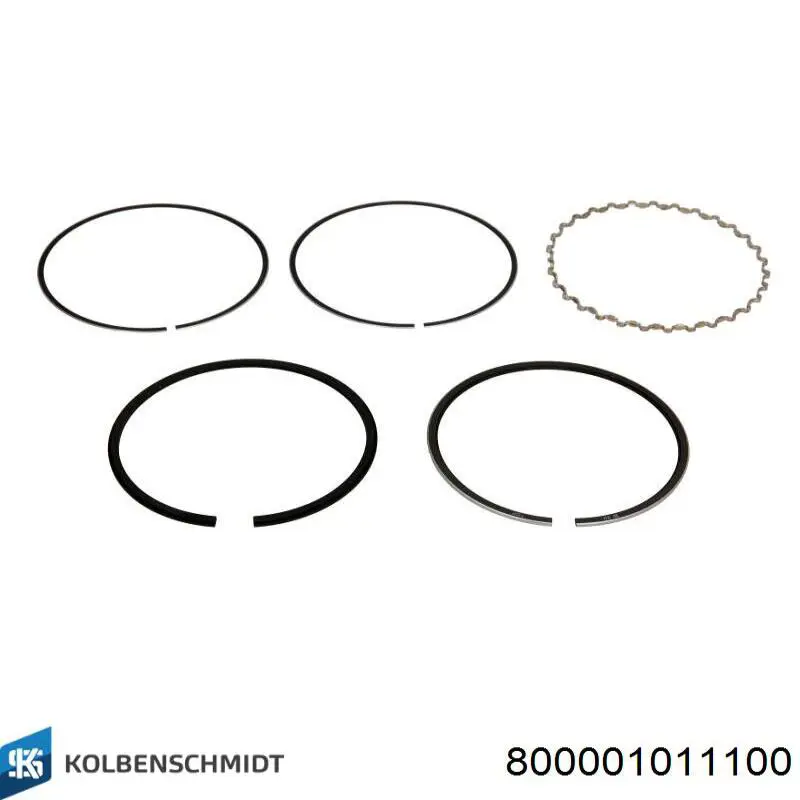 Кільця поршневі на 1 циліндр, 4-й ремонт (+1,00) KOLBENSCHMIDT 800001011100