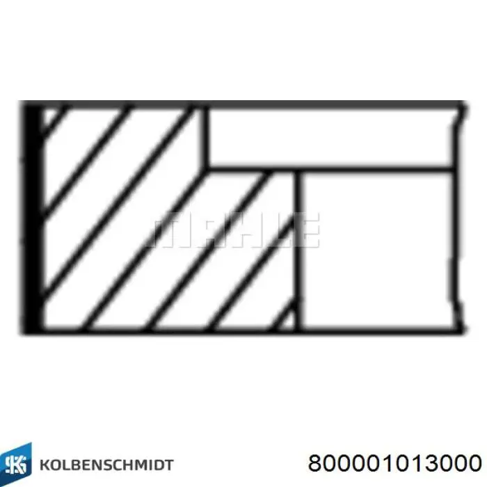 Купити 800001013000 Kolbenschmidt Кільця поршневі на 1 циліндр, STD.
